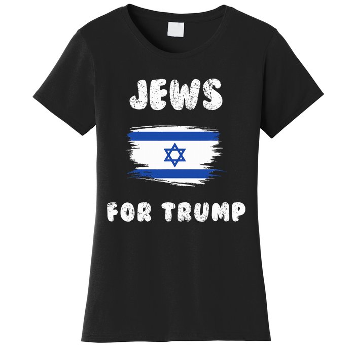 Jewish Israel Flag Jews for Trump  Women's T-Shirt