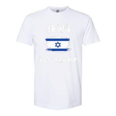 Jewish Israel Flag Jews for Trump  Softstyle CVC T-Shirt