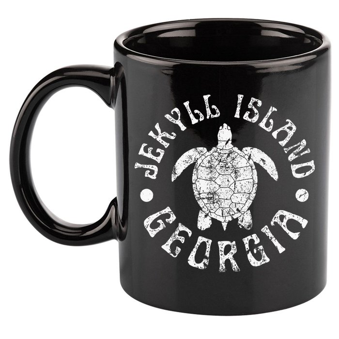 Jekyll Island Georgia Beach Sea Turtle Summer Vacation 11oz C Handle Ceramic Mug