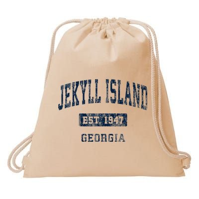 Jekyll Island Georgia Ga Vintage Sports Established Drawstring Bag