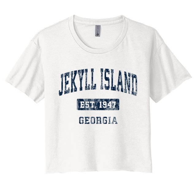 Jekyll Island Georgia Ga Vintage Sports Established Crop Top