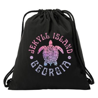 Jekyll Island Georgia Sea Turtle Beach Summer Ocean Cute Drawstring Bag