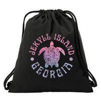 Jekyll Island Georgia Sea Turtle Beach Summer Ocean Cute Drawstring Bag