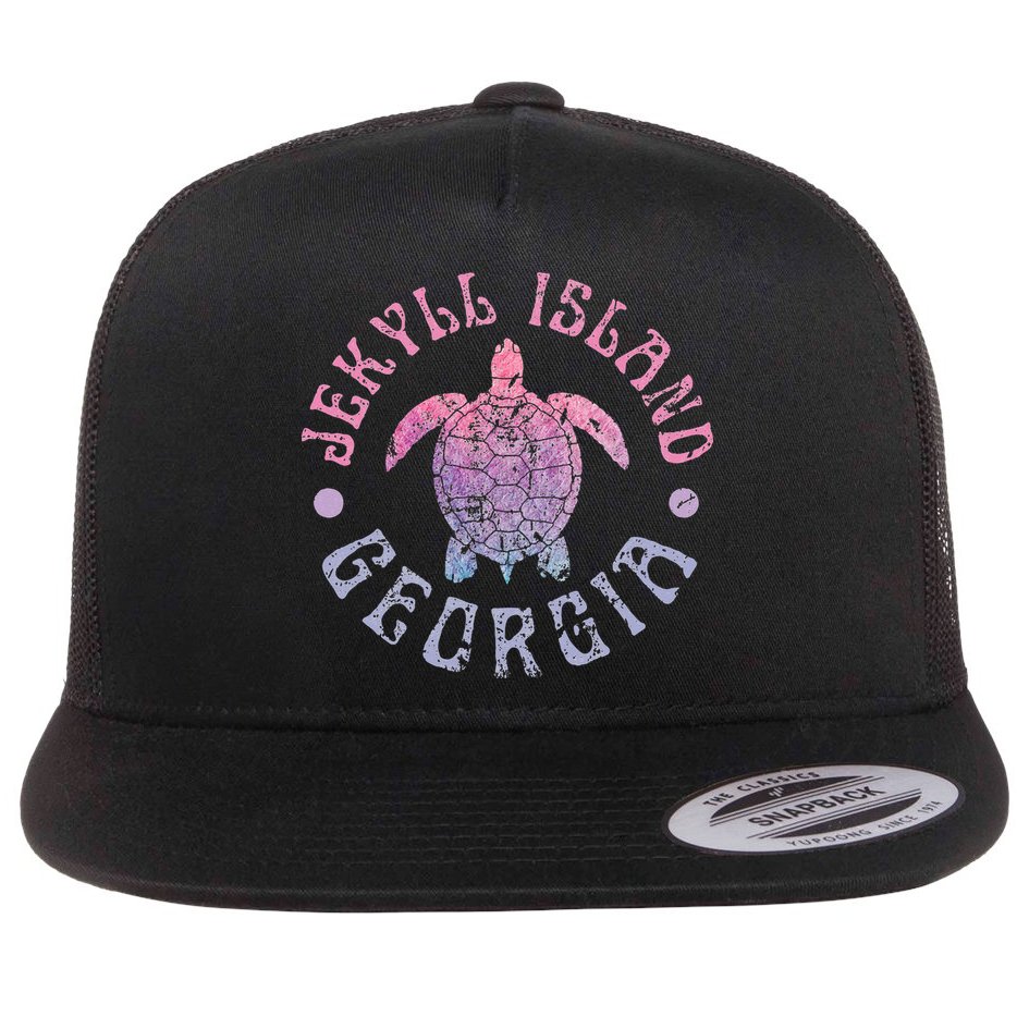 Jekyll Island Georgia Sea Turtle Beach Summer Ocean Cute Flat Bill Trucker Hat