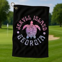 Jekyll Island Georgia Sea Turtle Beach Summer Ocean Cute Golf Towel