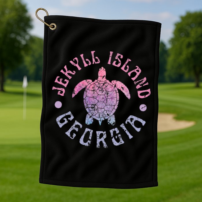 Jekyll Island Georgia Sea Turtle Beach Summer Ocean Cute Golf Towel