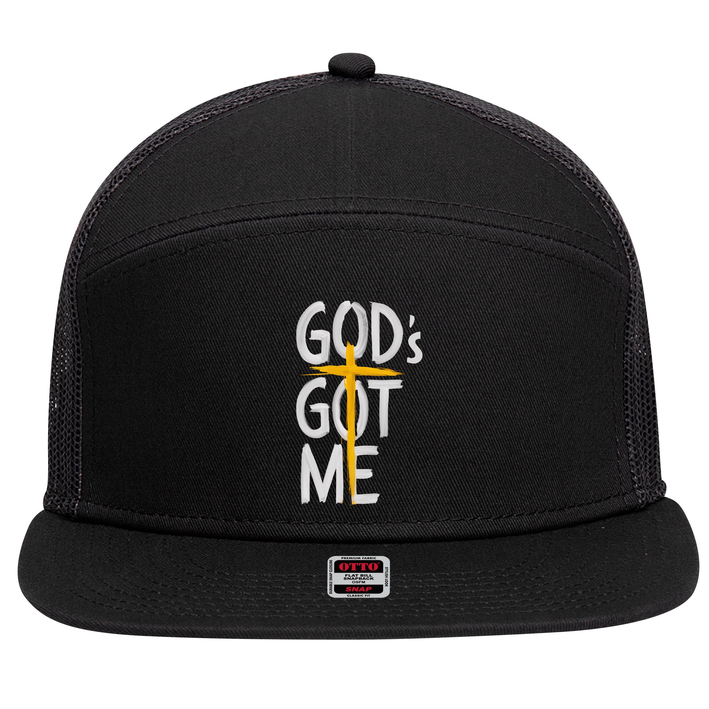 Jesus Inspired GodS Got Me Christian 7 Panel Mesh Trucker Snapback Hat