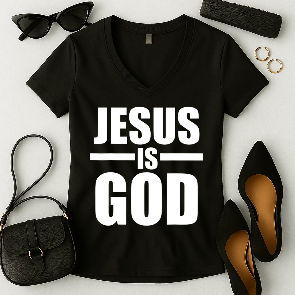 Jesus Is God Women's V-Neck T-Shirt