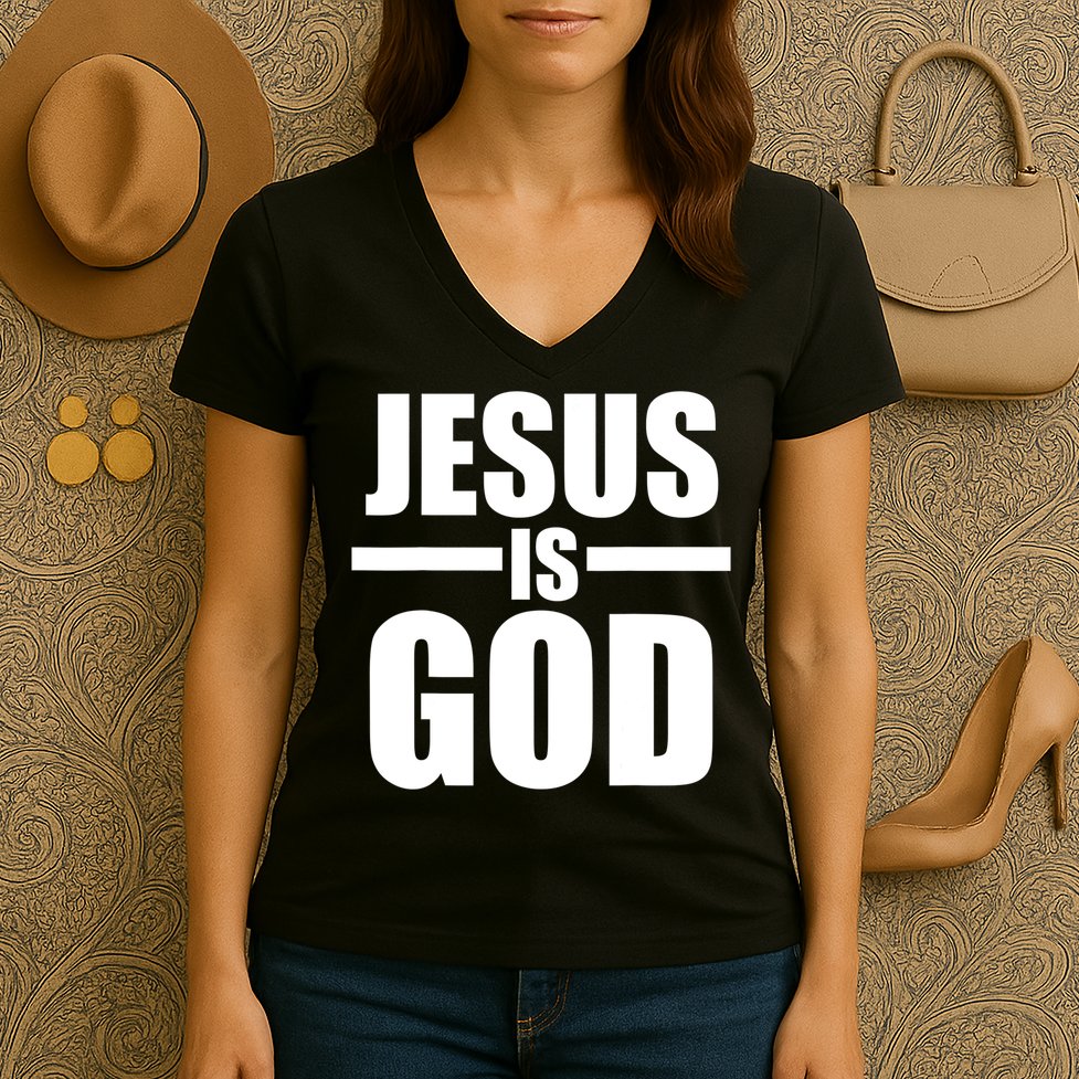 Jesus Is God Women's V-Neck T-Shirt
