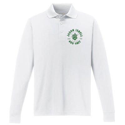 J.A.S.O.N I.S.B.E.L.L Green Solid Style Trending Now Performance Long Sleeve Polo