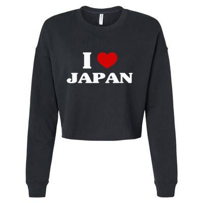 Japan I Heart Japan Souvenir I Love Japan Cropped Pullover Crew