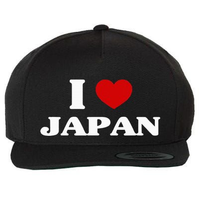 Japan I Heart Japan Souvenir I Love Japan Wool Snapback Cap