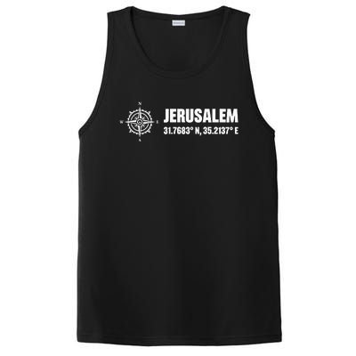 Jerusalem Israel Israel Flag Jerusalems PosiCharge Competitor Tank