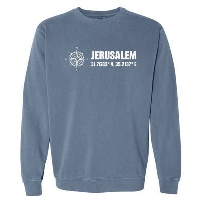 Jerusalem Israel Israel Flag Jerusalems Garment-Dyed Sweatshirt