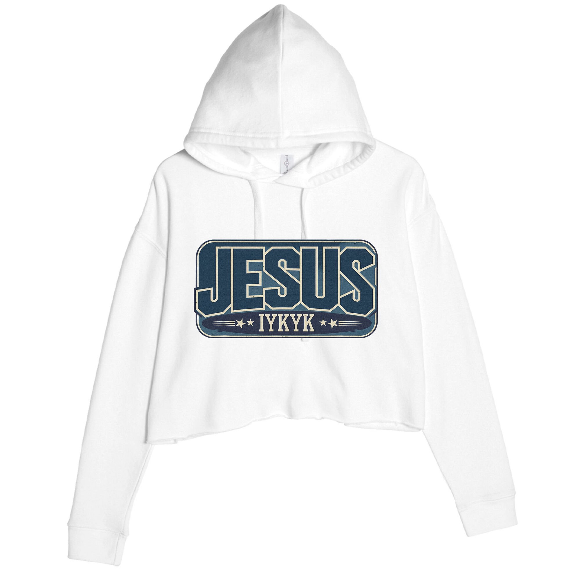 Jesus Iykyk If You Know You Know Crop Fleece Hoodie