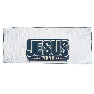 Jesus Iykyk If You Know You Know Large Microfiber Waffle Golf Towel