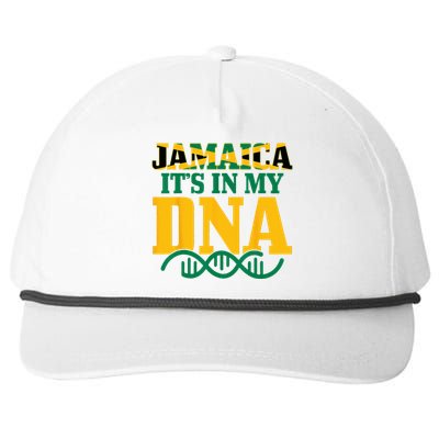 Jamaica Its In My DNA Jamaican Flag Pride Snapback Five-Panel Rope Hat