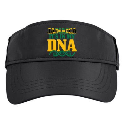 Jamaica Its In My DNA Jamaican Flag Pride Adult Drive Performance Visor