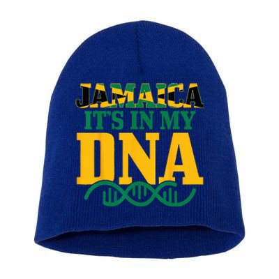 Jamaica Its In My DNA Jamaican Flag Pride Short Acrylic Beanie