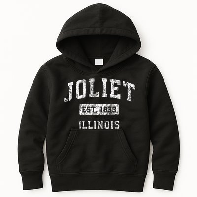 Joliet Illinois Il Vintage Established Kids Hoodie