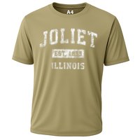 Joliet Illinois Il Vintage Established Cooling Performance Crew T-Shirt
