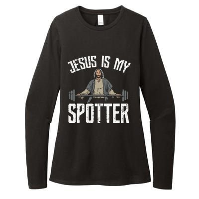 Jesus I Jesus Is My Spotter Womens CVC Long Sleeve Shirt