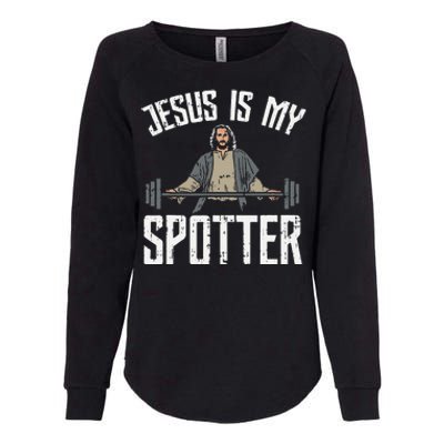 Jesus I Jesus Is My Spotter Womens California Wash Sweatshirt