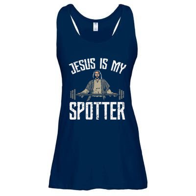 Jesus I Jesus Is My Spotter Ladies Essential Flowy Tank