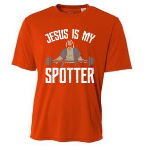 Jesus I Jesus Is My Spotter Cooling Performance Crew T-Shirt