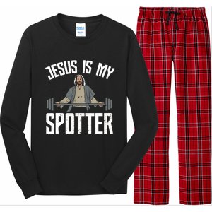 Jesus I Jesus Is My Spotter Long Sleeve Pajama Set