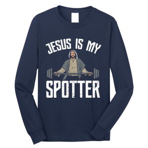 Jesus I Jesus Is My Spotter Long Sleeve Shirt