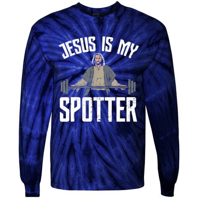 Jesus I Jesus Is My Spotter Tie-Dye Long Sleeve Shirt