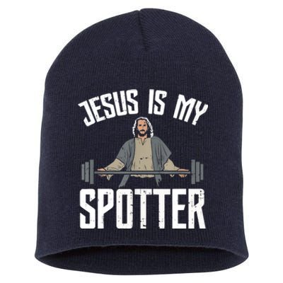 Jesus I Jesus Is My Spotter Short Acrylic Beanie