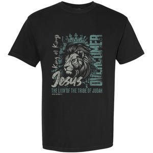 Jesus Is King Lion Of Judah Bible Faith Graphic Christian Garment-Dyed Heavyweight T-Shirt