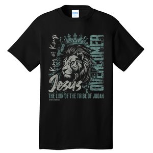 Jesus Is King Lion Of Judah Bible Faith Graphic Christian Tall T-Shirt