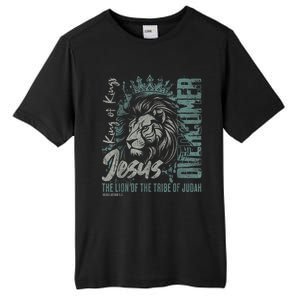 Jesus Is King Lion Of Judah Bible Faith Graphic Christian Tall Fusion ChromaSoft Performance T-Shirt