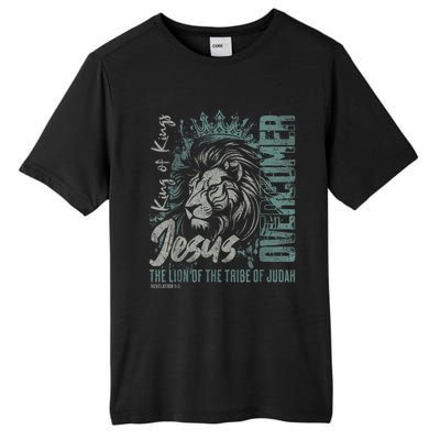 Jesus Is King Lion Of Judah Bible Faith Graphic Christian Tall Fusion ChromaSoft Performance T-Shirt