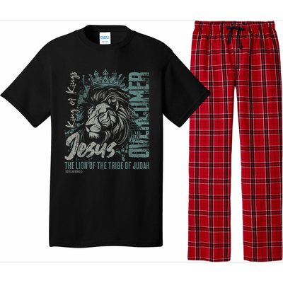 Jesus Is King Lion Of Judah Bible Faith Graphic Christian Pajama Set