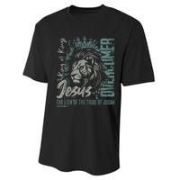 Jesus Is King Lion Of Judah Bible Faith Graphic Christian Performance Sprint T-Shirt