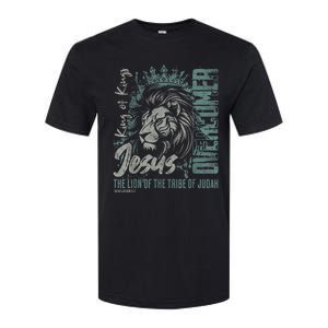 Jesus Is King Lion Of Judah Bible Faith Graphic Christian Softstyle CVC T-Shirt