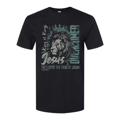 Jesus Is King Lion Of Judah Bible Faith Graphic Christian Softstyle® CVC T-Shirt