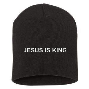 Jesus Is King Designer Gift Short Acrylic Beanie