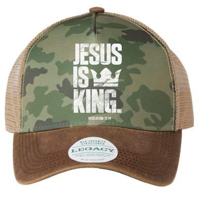 Jesus Is King Christian Bible Scripture Quote Legacy Tie Dye Trucker Hat