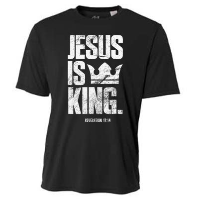 Jesus Is King Christian Bible Scripture Quote Cooling Performance Crew T-Shirt