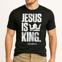 Jesus Is King Christian Bible Scripture Quote Cooling Performance Crew T-Shirt