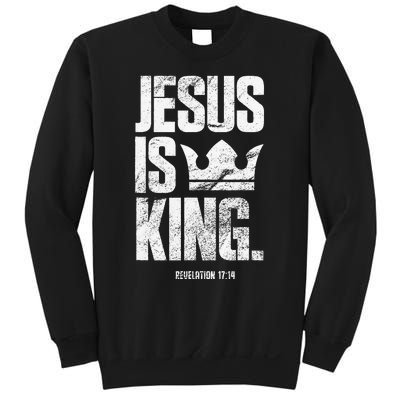 Jesus Is King Christian Bible Scripture Quote Sweatshirt