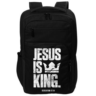 Jesus Is King Christian Bible Scripture Quote Impact Tech Backpack