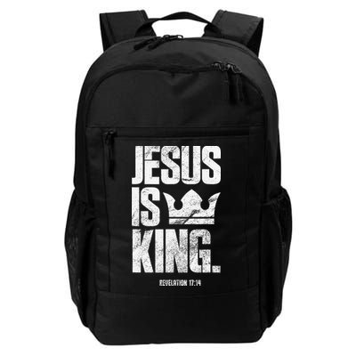 Jesus Is King Christian Bible Scripture Quote Backpack