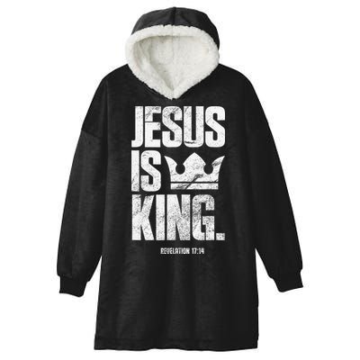Jesus Is King Christian Bible Scripture Quote Hooded Wearable Blanket
