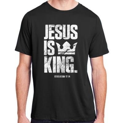 Jesus Is King Christian Bible Scripture Quote Adult ChromaSoft Performance T-Shirt